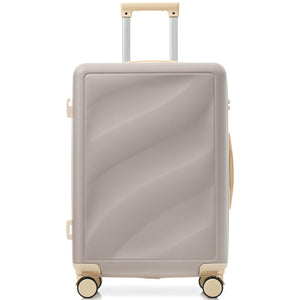 English Elm Luggage 3 Piece Hard Shell Abs Suitcase Set with Spinner Wheels and Tsa Lock Grayish Purple N730P304620V