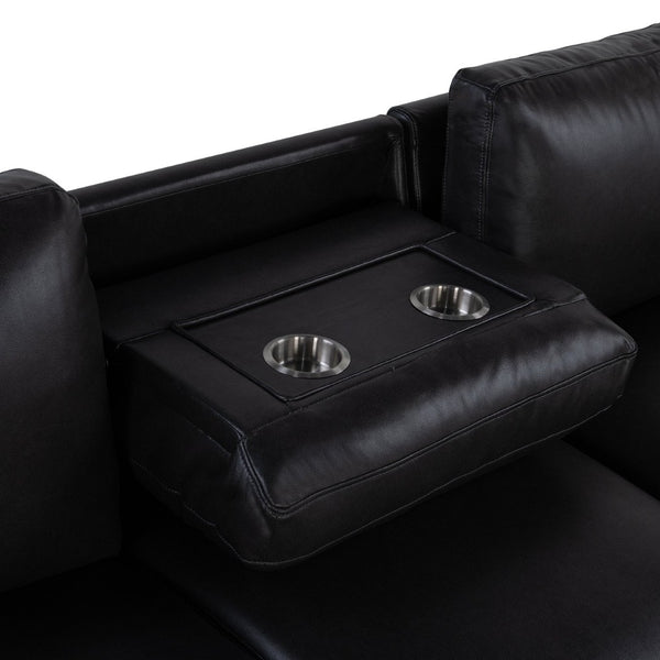 English Elm Montero Sleeper Sectional with Storage Chaise Drop Down Table and Usb Ports B201S00463