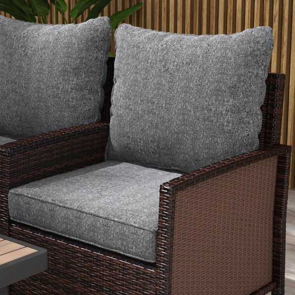 English Elm Outsunny 4-Piece Patio Cushion Set With Back Pillows - Durable, Stylish, And Comfortable Outdoor Seating W2225P174521-GIGA