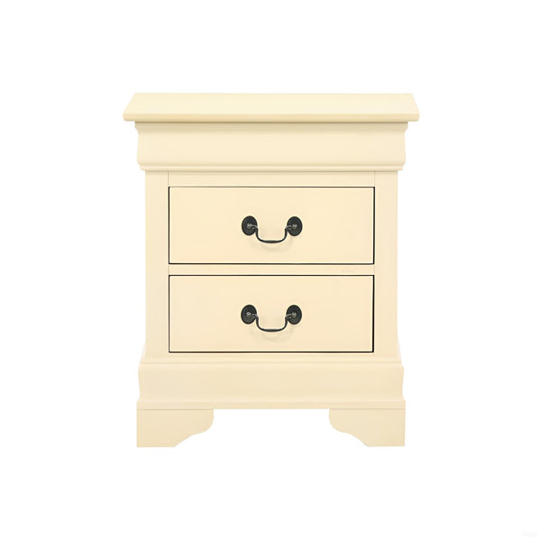 English Elm Classic Beige Nightstand Two-Drawer 24"H x 21"W x 16"D – Durable Particle Board, Warm Neutral Accent for Bedroom Decor B078107854