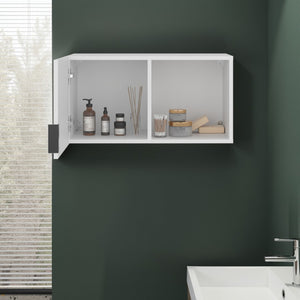 English Elm Roxbury Wall Mounted Medicine Cabinet with Two Shelves White Melamine Bathroom Storage B097P407597