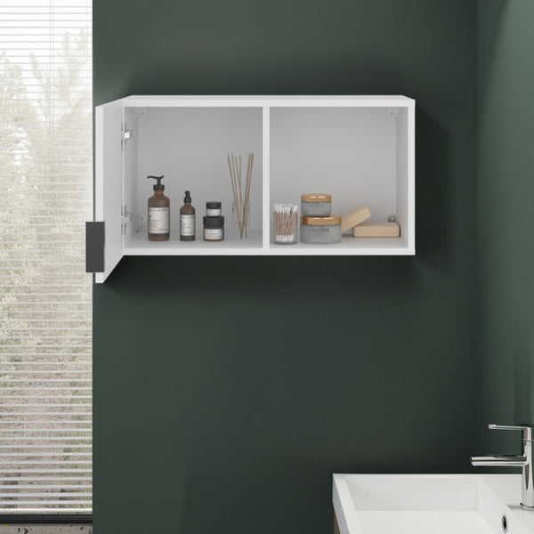 English Elm Roxbury Wall Mounted Medicine Cabinet with Two Shelves White Melamine Bathroom Storage B097P407597