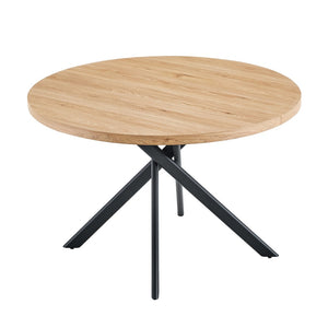English Elm Round Foldable Mdf Dining Table with Radial Legs for Small Space Bistro Interiors Oak W3493P462093