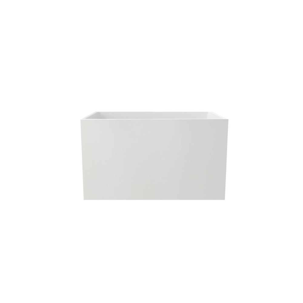 English Elm 43" Acrylic Freestanding Soaking Tub with Built-in Seat Glossy White Modern Bath T3785P380645