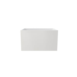 English Elm 43" Acrylic Freestanding Soaking Tub with Built-in Seat Glossy White Modern Bath T3785P380645