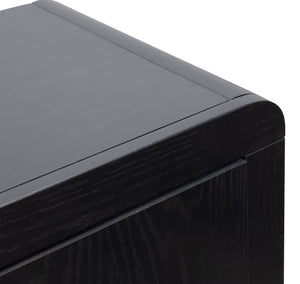 English Elm Eclipse 92" TV Stand Console for TVs up to 100" — Solid Oak & Walnut Two-Tone, No Assembly, Cable Ready B108P345176