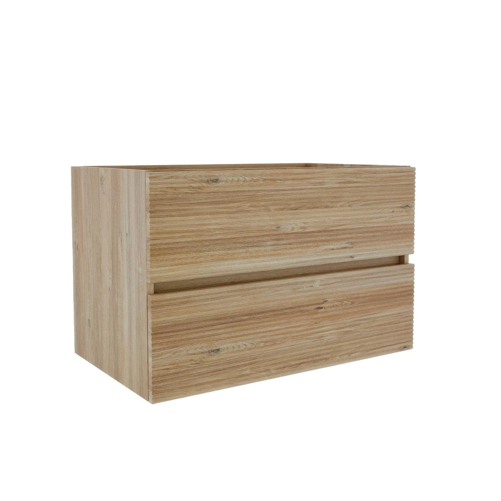 English Elm Grace Wall Mounted Oak Veneer Floating Vanity with Soft Close Drawers for Modern Bath W1865P352852