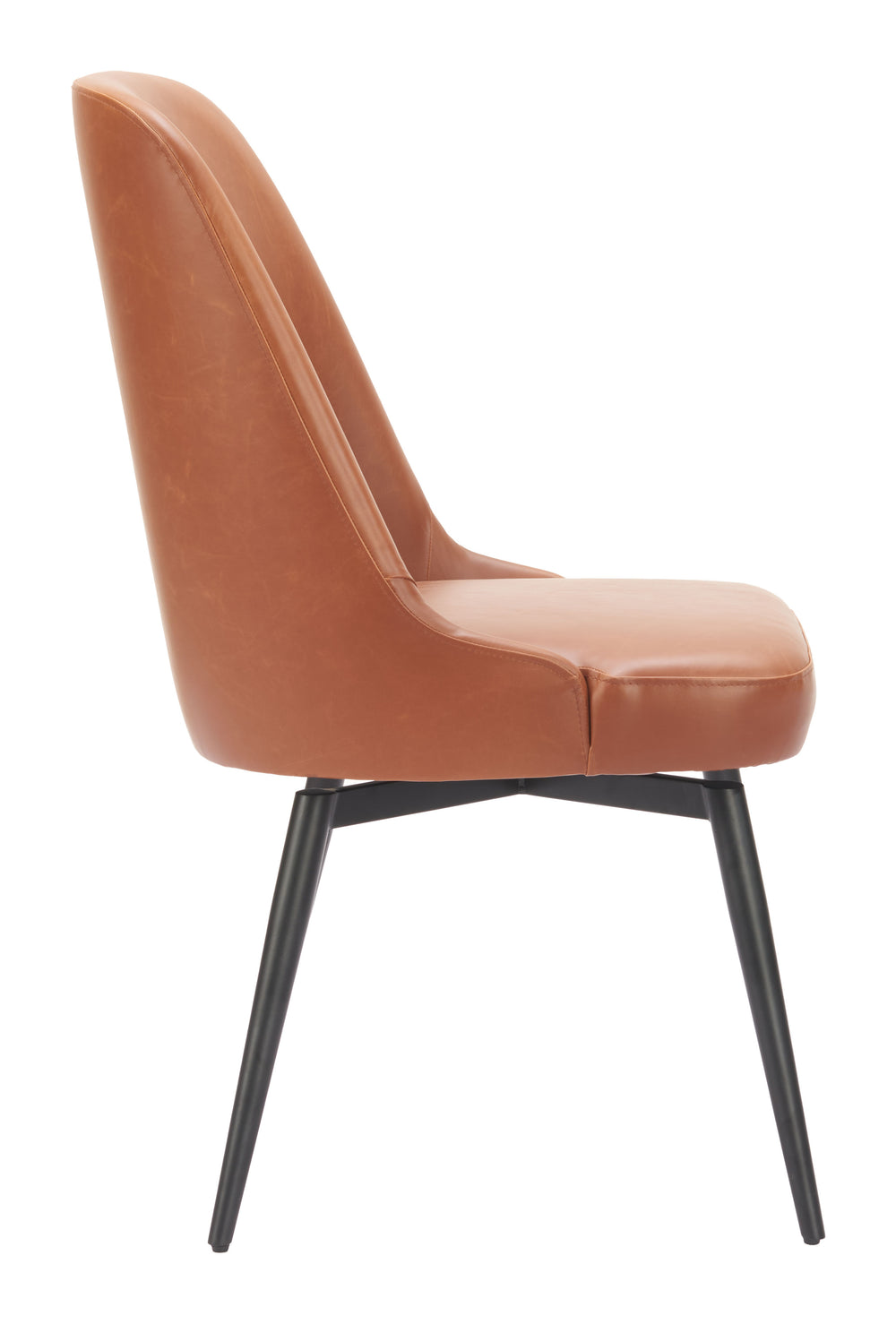 Zuo Modern Keppel Swivel Dining Chair Set Of 2 - Modern Comfort And Style For Contemporary Spaces Brown 100% Polyurethane,Plywood,Steel 110842-zuo-modern