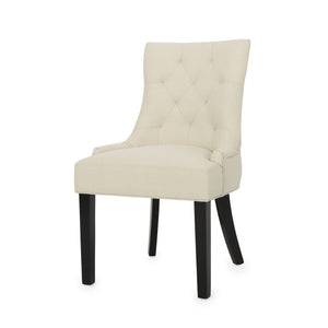 English Elm Christopher Knight Home® - Cheney Dining Chair Set Of 2 - Modern Beige Upholstered Chairs With Diamond Tufting For Comfort 54181.00F