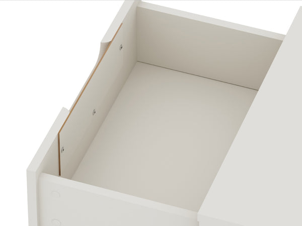 English Elm Rockefeller 20" Off-White Nightstand With 2 Drawers, Mid-Century Design & Versatile Storage Solutions B365P398176-GIGA