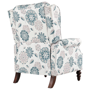 English Elm Christopher Knight Home® - 29.75" Push Back Recliner Chair with Wingback Design, Gourd Wooden Legs, Polyester Upholstery, Cozy Comfort White N763P201072Z