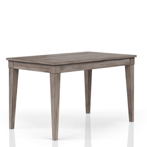 English Elm Rustic Solid Wood Dining Table with Two Hidden Drawers and 78" Expandable Leaf Seats Eight Gray 63.75 L x 39.75 W x 7 H B2699P218273