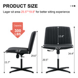 English Elm Black High Grade Pu Material. Home Computer Chair Office Chair Adjustable 360 ° Swivel Cushion Chair With Black Foot Swivel Chair Makeup Chair Study Desk Chair. No Wheelsw115167391