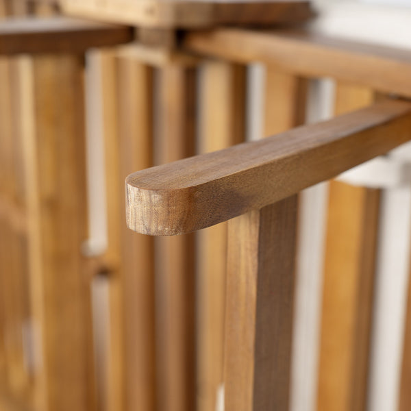 English Elm Christopher Knight Home® - Outdoor Acacia Daybed Sofa with Foldable Arms, Rust‑Resistant Teak Frame & UV‑Proof Beige Cushions N779P249303T