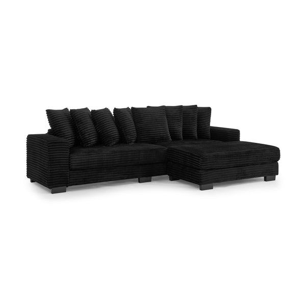 English Elm Corduroy Tufted L-Shaped Sleeper Sectional Sofa - Versatile Modular Design For Modern Living Spaces W487S00343