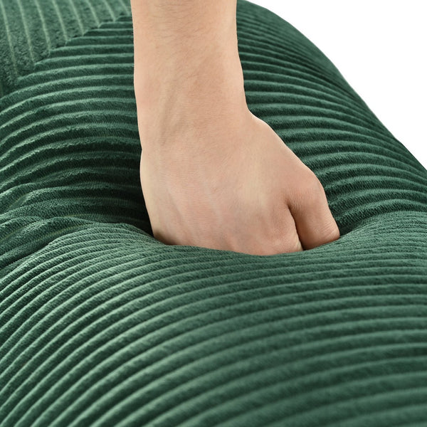 English Elm U_Style L-Shaped Modular Sofa Bed Corduroy with Iron Back Support, No Assembly, Plush Comfort Green WY000448AAC