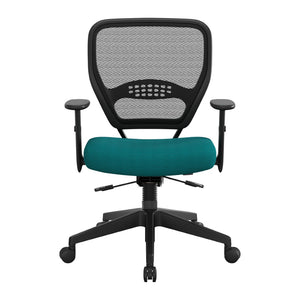 OSP Home Furnishings Air Grid Ergonomic Mesh Office Chair with Lumbar Support and Greenguard Certified Airflow Blue 5500SL-7