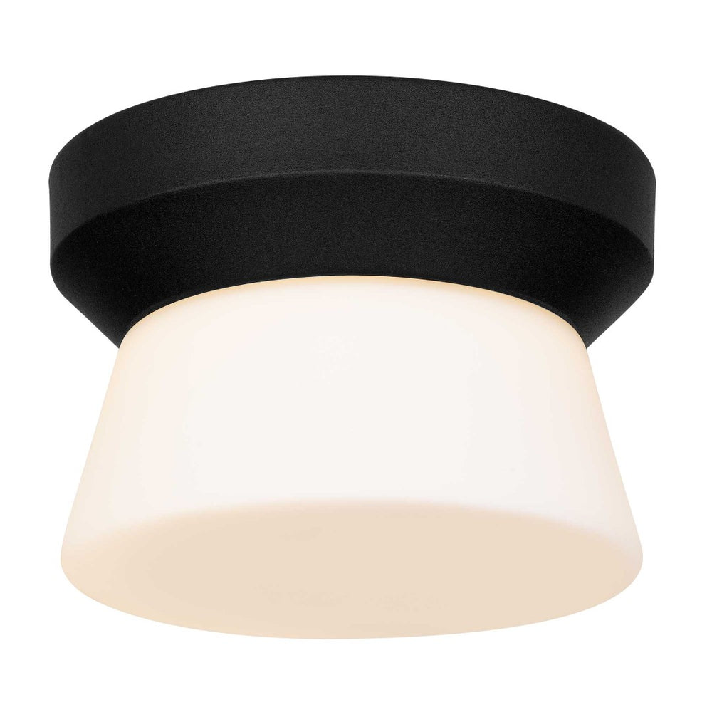 English Elm 7 Inch Led Flush Mount Ceiling Light with Etched Glass Diffuser for Modern Interiors B370P399114
