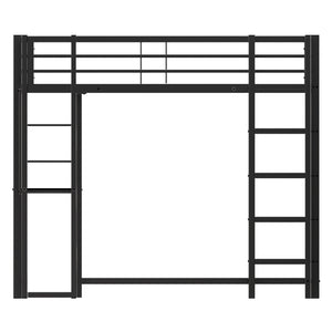English Elm Loft Bed With Desk And Storage, Full Size Metal Frame For Teens, Stylish Space-Saving Design W2904S00003