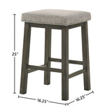 English Elm Jaice Grey Counter Stool With Cushion(Set Of 2)