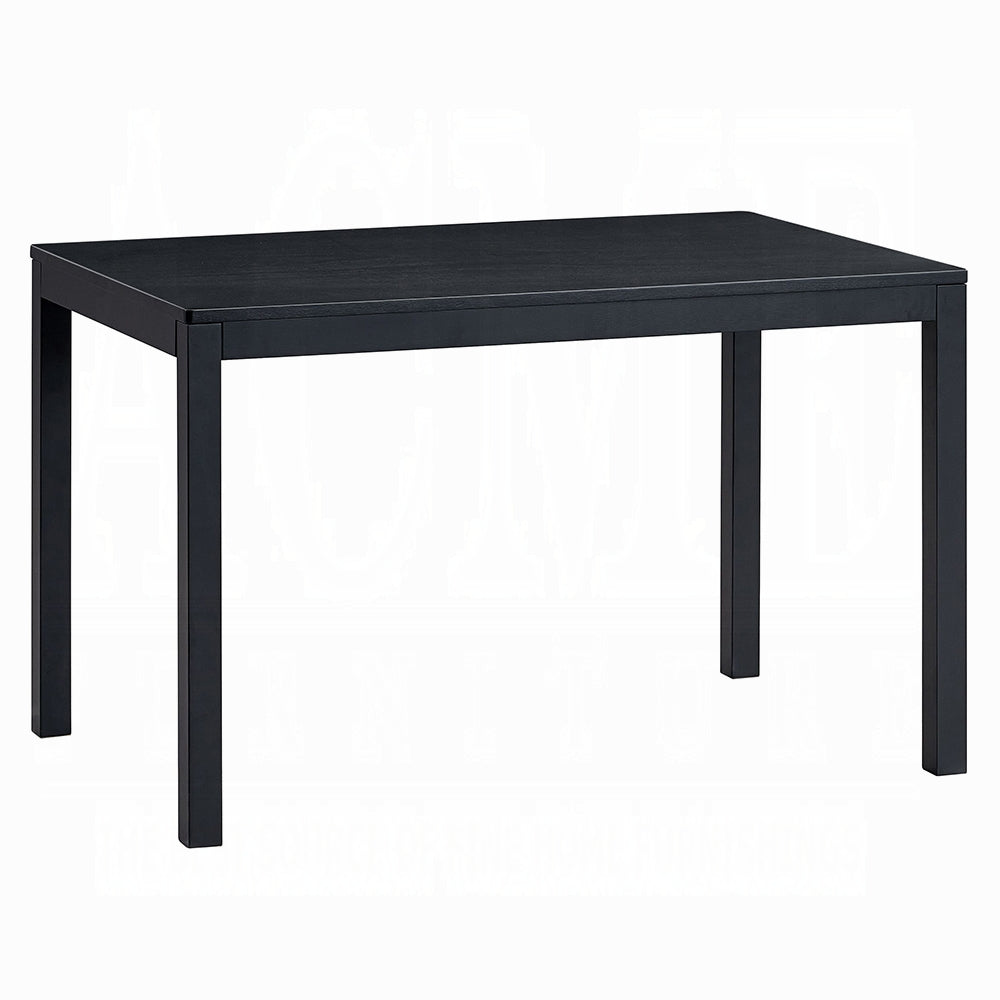 English Elm Modern Black Finish Dining Table 47"W x 30"D x 30"H — Sleek Wooden 1pc Minimalist Sturdy Design for Everyday Elegance B2741P325729