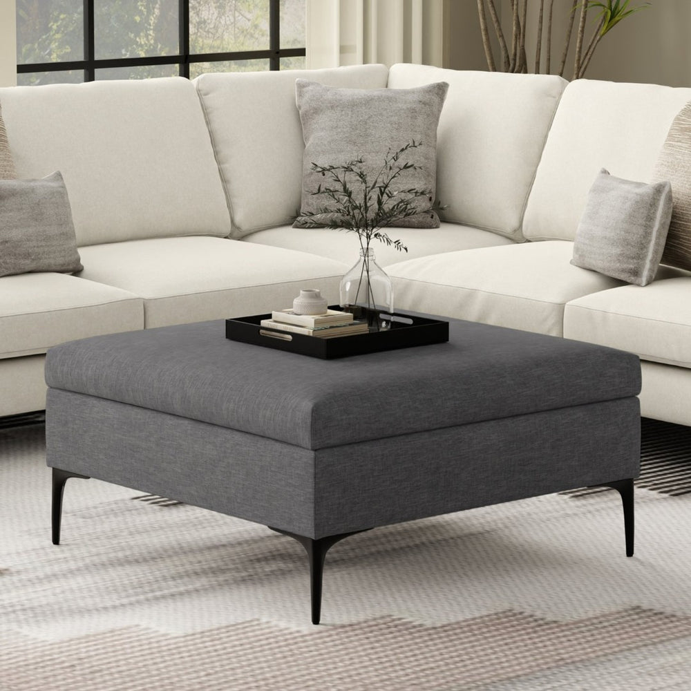 English Elm Rebecca Stylish Storage Ottoman With Lift-Up Lid – Modern Coffee Table & Extra Seating Solution B136P252694-GIGA