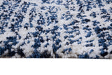 Sams International Oasis Delphine Machine Made Polyester Geometric Shag Rug Blue 5'3 x 7'6"