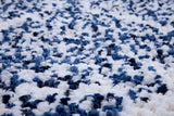 Sams International Oasis Delphine Machine Made Polyester Geometric Shag Rug Blue 5'3 x 7'6"