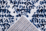 Sams International Oasis Delphine Machine Made Polyester Geometric Shag Rug Blue 7'10" x 10'1"