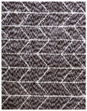 Sams International Oasis Cosima Machine Made Polyester Geometric Shag Rug Dark Grey 5'3 x 7'6"