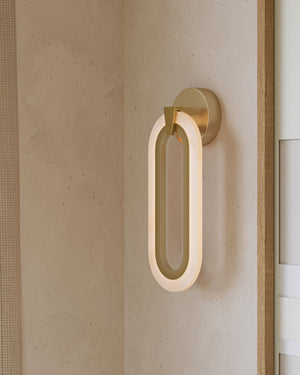 Currey & Company Aurora Alabaster Wall Sconce Antique Brass Dimmable LED Transitional Accent Light 5900-0060