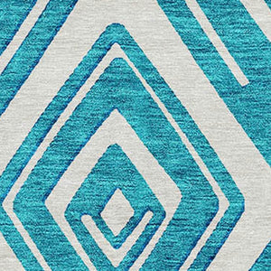 Homeroots 3'' Black And Ivory Geometric Washable Area Rug For Indoor Outdoor Spaces, Durable And Stylish Design 8' Round Polyester 590000