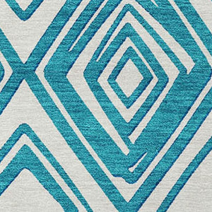 Homeroots 3'' Black And Ivory Geometric Washable Area Rug For Indoor Outdoor Spaces, Durable And Stylish Design 8' X 10' Polyester 590001