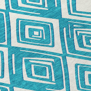 Homeroots 3'' Black And Ivory Geometric Washable Area Rug For Indoor Outdoor Spaces, Durable And Stylish Design 10' X 14' Polyester 590003