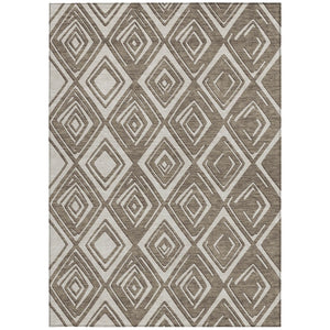 Homeroots 3'' Black And Ivory Geometric Washable Area Rug For Indoor Outdoor Spaces, Durable And Stylish Design 8' X 10' Polyester 590007