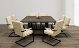 Moti Redondo 60" Braxton Square Dining Table w/ Mango Wood Top and Iron Legs 59002006