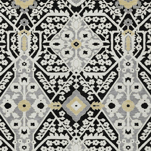 Homeroots 3' Versatile Floral Indoor Outdoor Area Rug In Artichoke Green, Ivory, And Gray - Washable Design 8' X 10' Polyester 590025