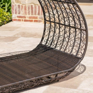 English Elm Lavina Outdoor Wicker Canopy Daybed with Shade and Weather Resistant Cushion 59004.00BALU_59004.00TALU