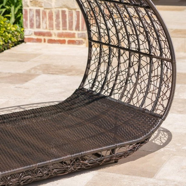 English Elm Lavina Outdoor Wicker Canopy Daybed with Shade and Weather Resistant Cushion 59004.00BALU_59004.00TALU