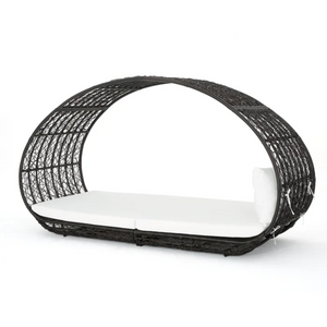English Elm Lavina Outdoor Wicker Canopy Daybed with Shade and Weather Resistant Cushion 59004.00BALU_59004.00TALU