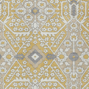 Homeroots 3' Versatile Floral Indoor Outdoor Area Rug In Artichoke Green, Ivory, And Gray - Washable Design 10' X 14' Polyester 590051