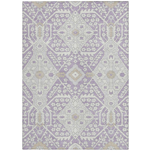 Homeroots 3' Versatile Floral Indoor Outdoor Area Rug In Artichoke Green, Ivory, And Gray - Washable Design 10' X 14' Polyester 590069