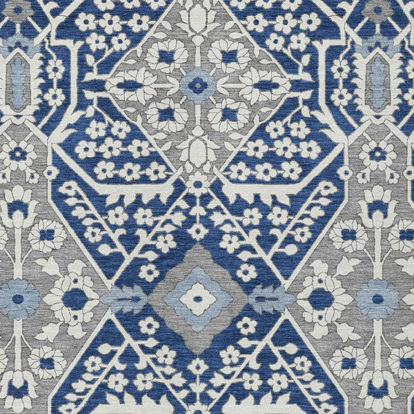 Homeroots 3' Versatile Floral Indoor Outdoor Area Rug In Artichoke Green, Ivory, And Gray - Washable Design 8' X 10' Polyester 590073