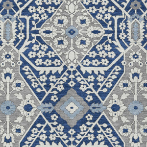 Homeroots 3' Versatile Floral Indoor Outdoor Area Rug In Artichoke Green, Ivory, And Gray - Washable Design 9' X 12' Polyester 590074