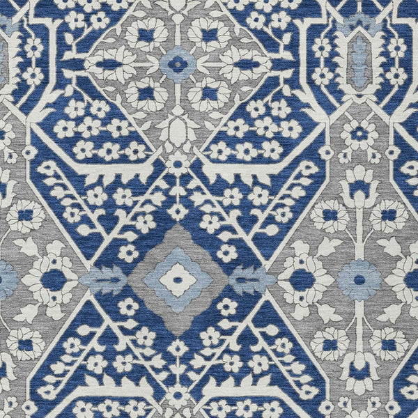 Homeroots 3' Versatile Floral Indoor Outdoor Area Rug In Artichoke Green, Ivory, And Gray - Washable Design 10' X 14' Polyester 590075