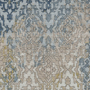 Homeroots 3' Artichoke Green And Beige Medallion Washable Area Rug For Indoor And Outdoor Spaces, Durable Design 3' X 5' Polyester 590124