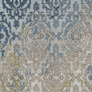 Homeroots 3' Artichoke Green And Beige Medallion Washable Area Rug For Indoor And Outdoor Spaces, Durable Design 9' X 12' Polyester 590128