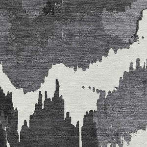 Homeroots 3' Stylish Beige Brown And Ivory Abstract Washable Area Rug For Indoor And Outdoor Spaces 3' X 5' Polyester 590142