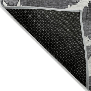 Homeroots 3' Stylish Beige Brown And Ivory Abstract Washable Area Rug For Indoor And Outdoor Spaces 9' X 12' Polyester 590146