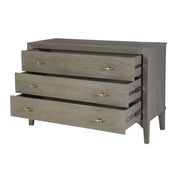 Butler Specialty Company Coastal 3-drawer Dresser In Gray - 46" Mango Wood Storage Solution Gray Mango Wood 5901496-butler